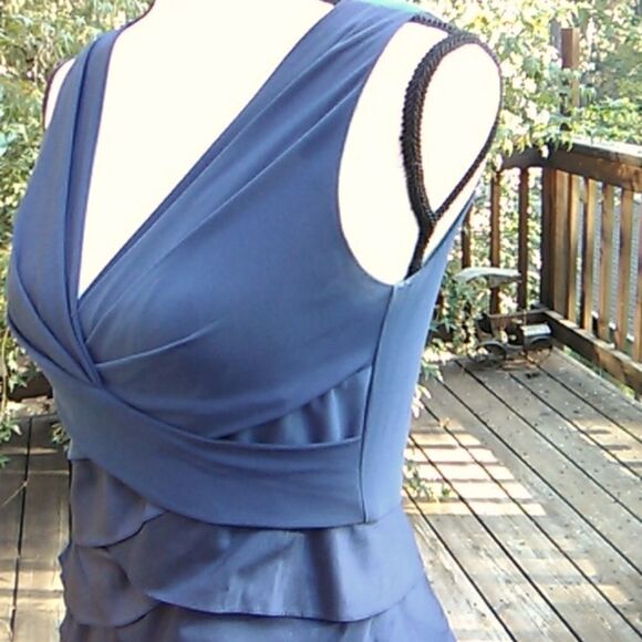 Adrianna Papell Layered Evening Dress - Picture 3 of 12